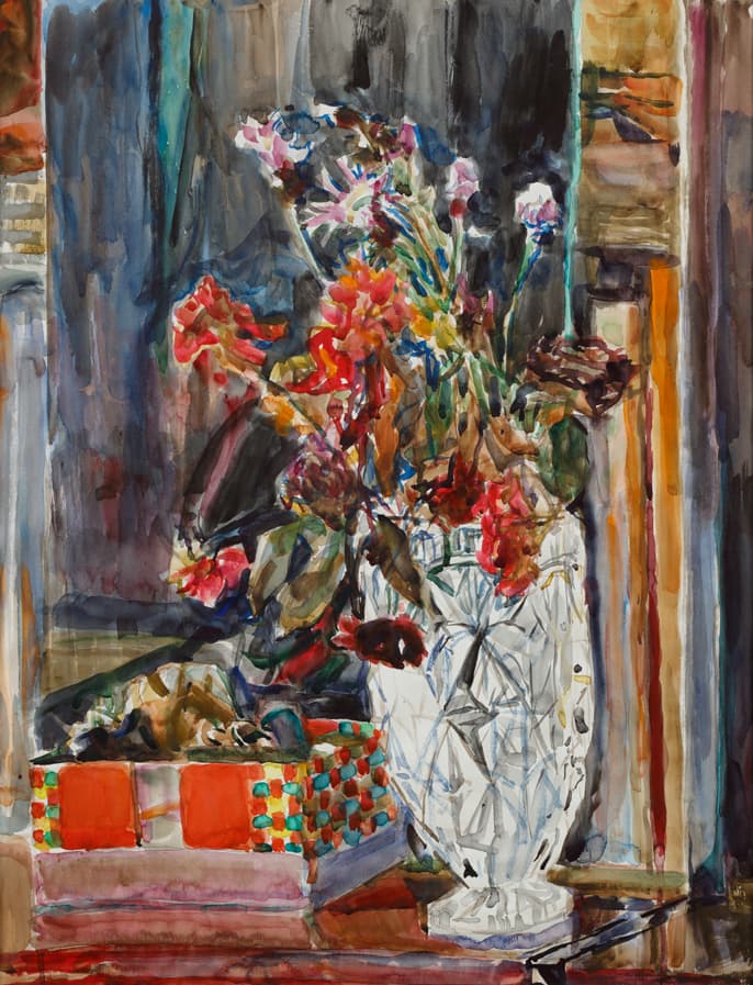 Букет у кришталевій вазі