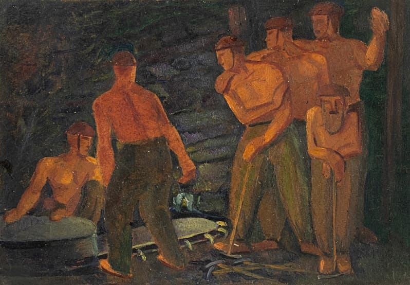 Ескіз картини «Шахтарі»