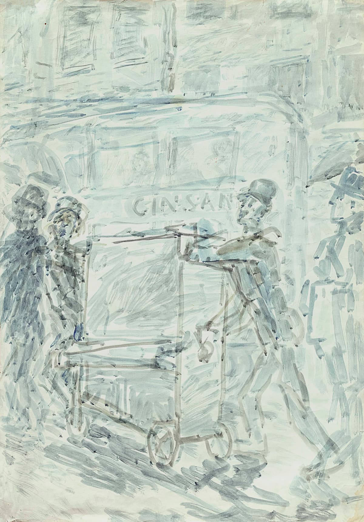 Лондон. Вуличні співаки під шарманку