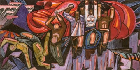 Ескіз мозаїчного панно «Прапор перемоги» для музею «Молода гвардія» в Краснодоні Луганської області