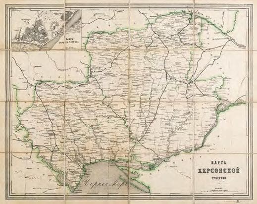 Карта Херсонской губерніи