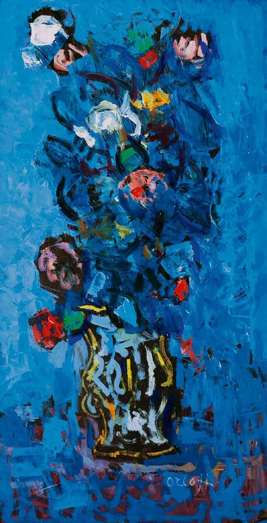 Букет на блакитному тлі