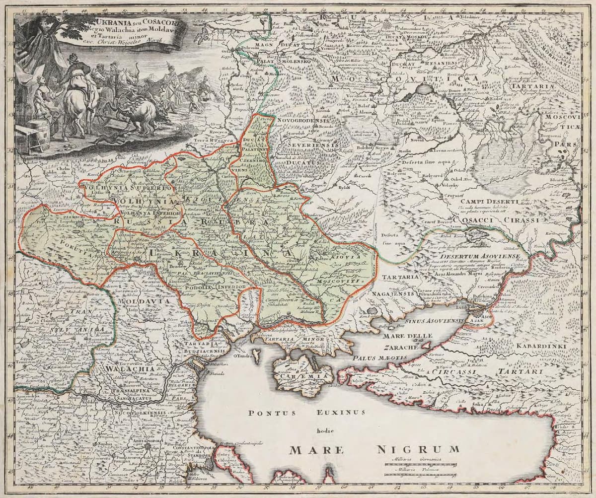 Ukrania seu Cosacorum Regio  Walachia item Moldavia et Tartary minor