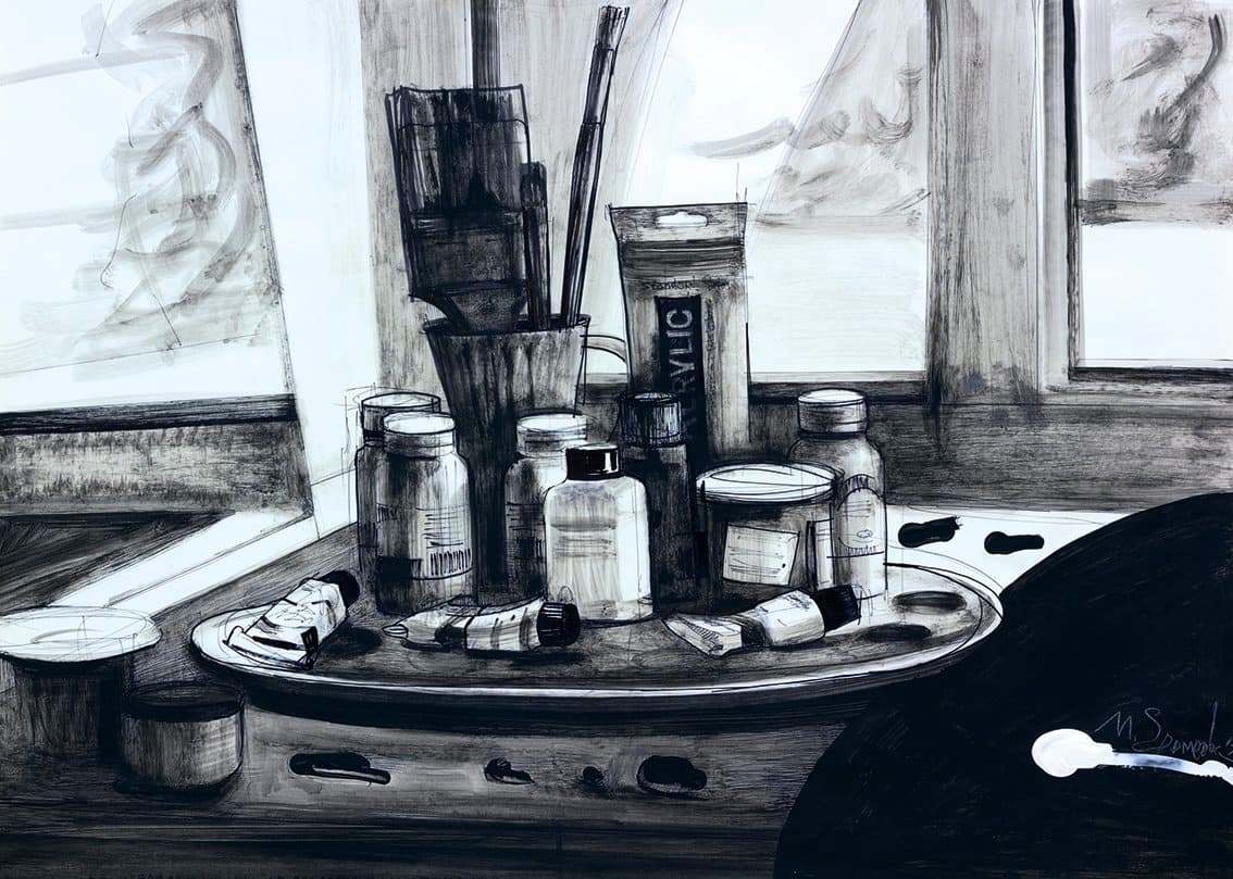 В майстерні (фарби)