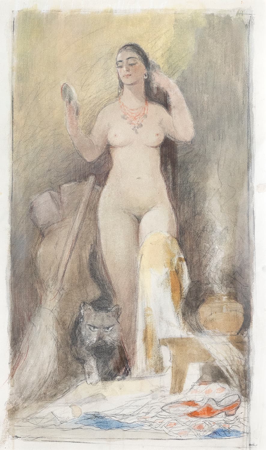 Дерегус М. Солоха (із циклу ілюстрацій до творів М. Гоголя). [1947 р.]