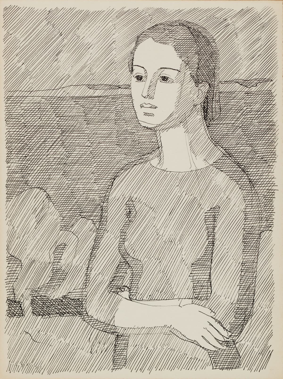 Юна дівчина зі складеними руками