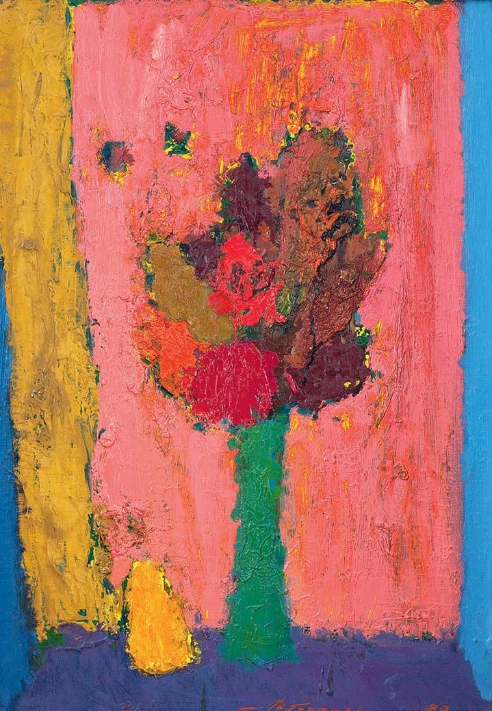 Натюрморт на рожевому тлі