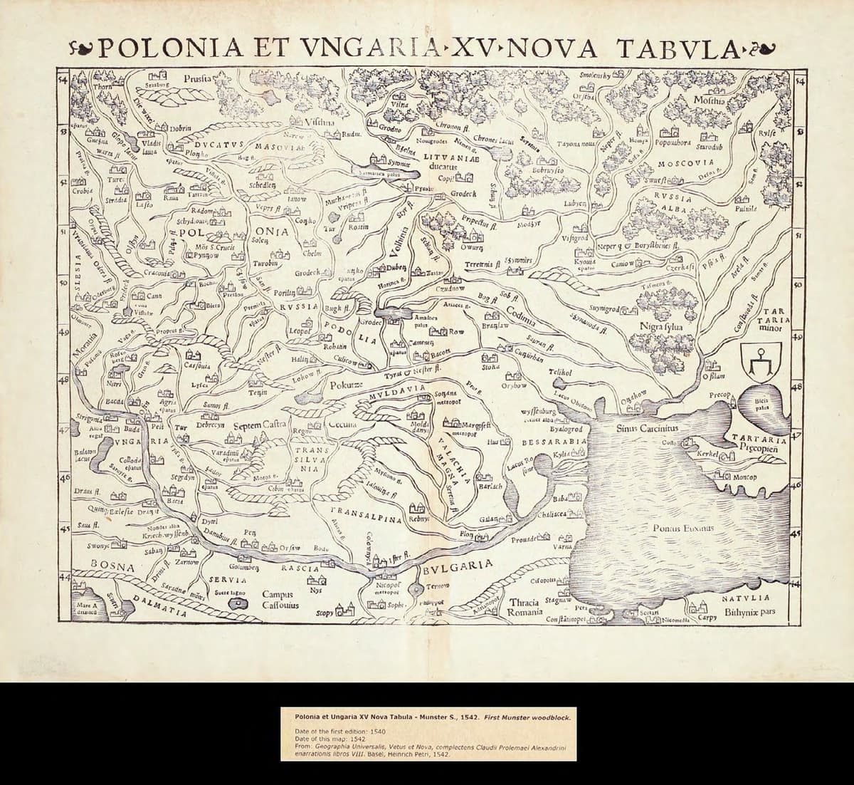 Polonia et Vngaria XV Nova Tabvla. = [Нова карта Польщі та Угорщини