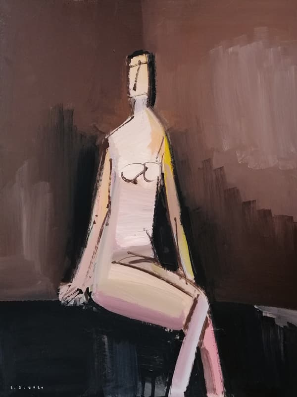 Оголена, що сидить