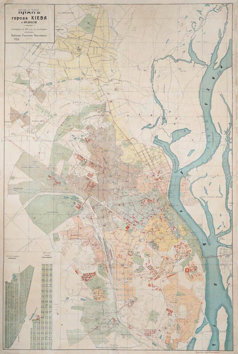 Планъ города Кіева и прѣдместій 