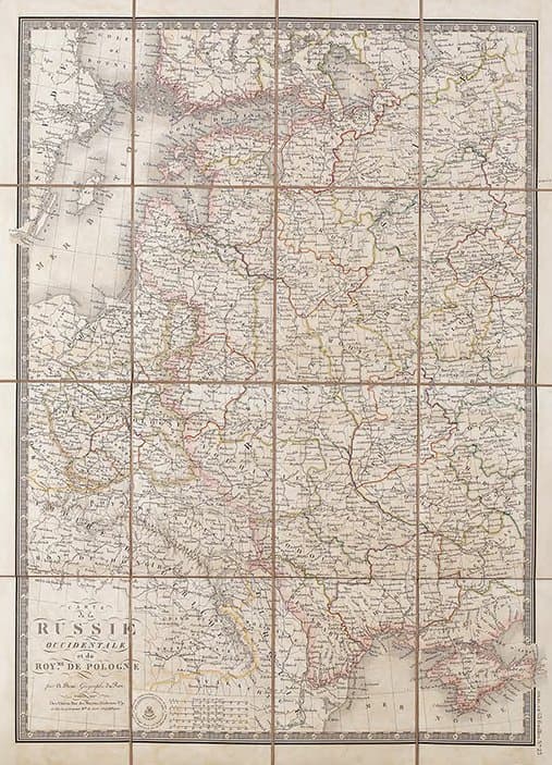 CARTE DE LA RUSSIE OCCIDENTALE ET DU ROY. ME DE POLOGNE. = [КАРТА ЗАХІДНОЇ РОСІЇ ТА КОРОЛІВСТВА ПОЛЬСЬКОГО.]