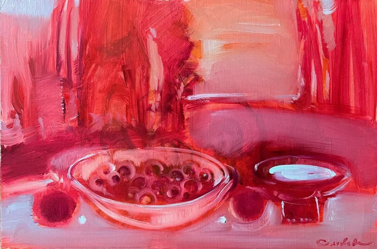 Натюрморт у червоних тонах