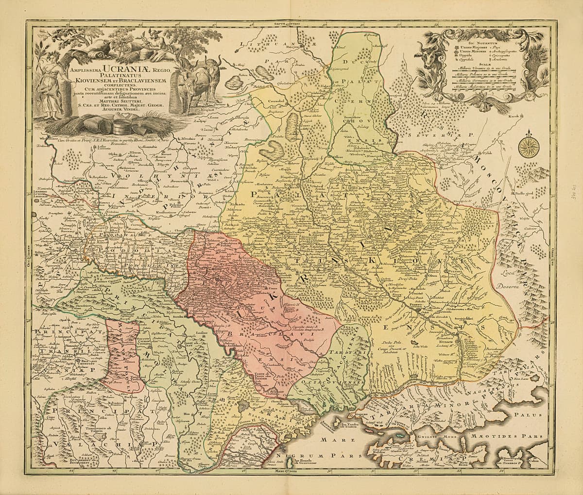 Amplissima Uсraniæ Regio, Palatinatus Kioviensem et Braclaviensem