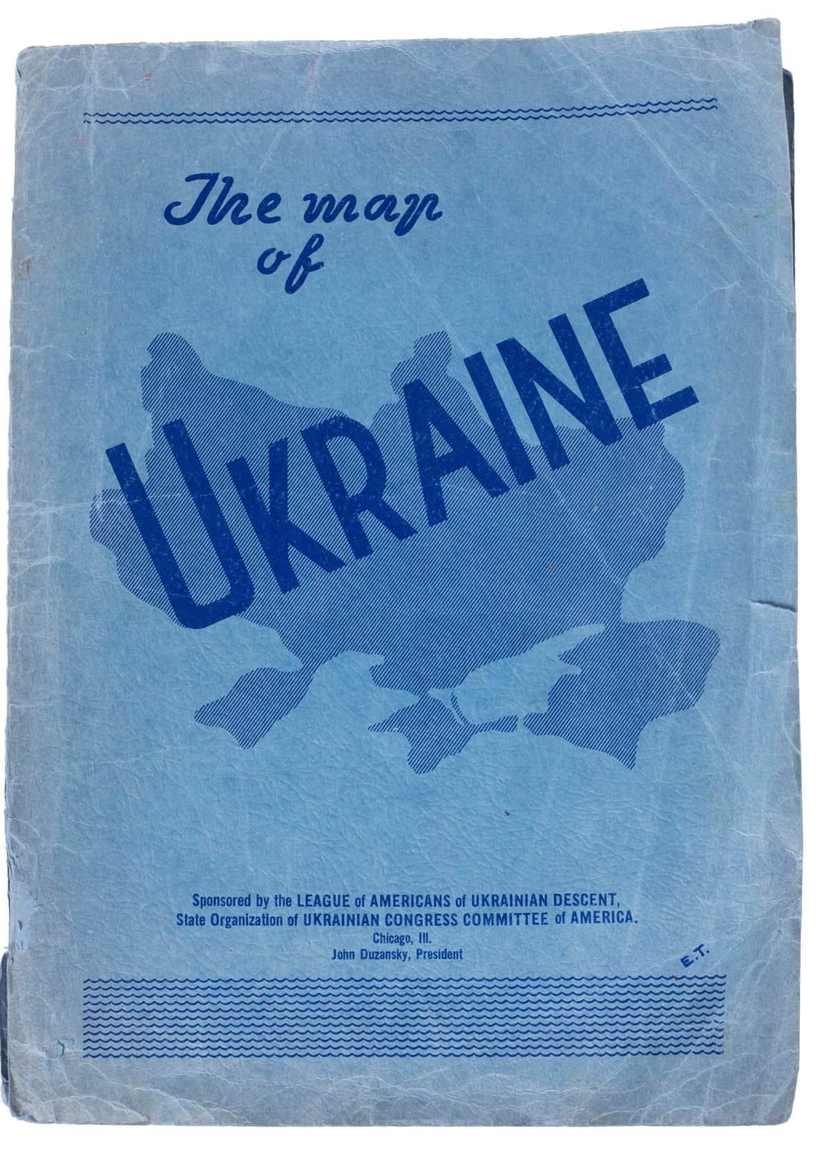 The map of Ukraine. Sponsored by the league of Americans of Ukrainian descent, State Organization of Ukrainian congress committee of America