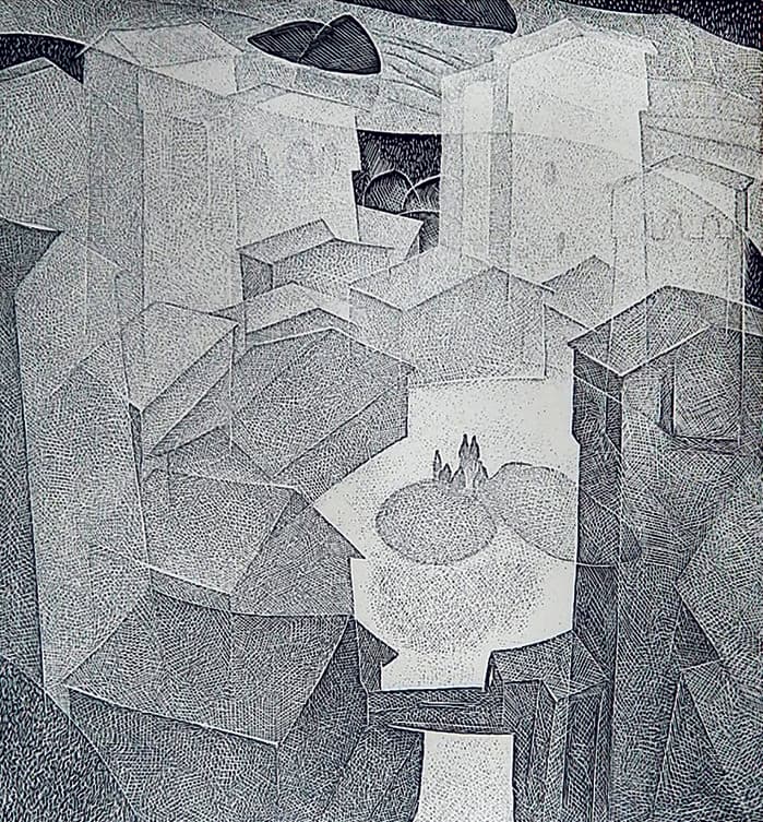 Площа. Із серії «Башти Сванетії»