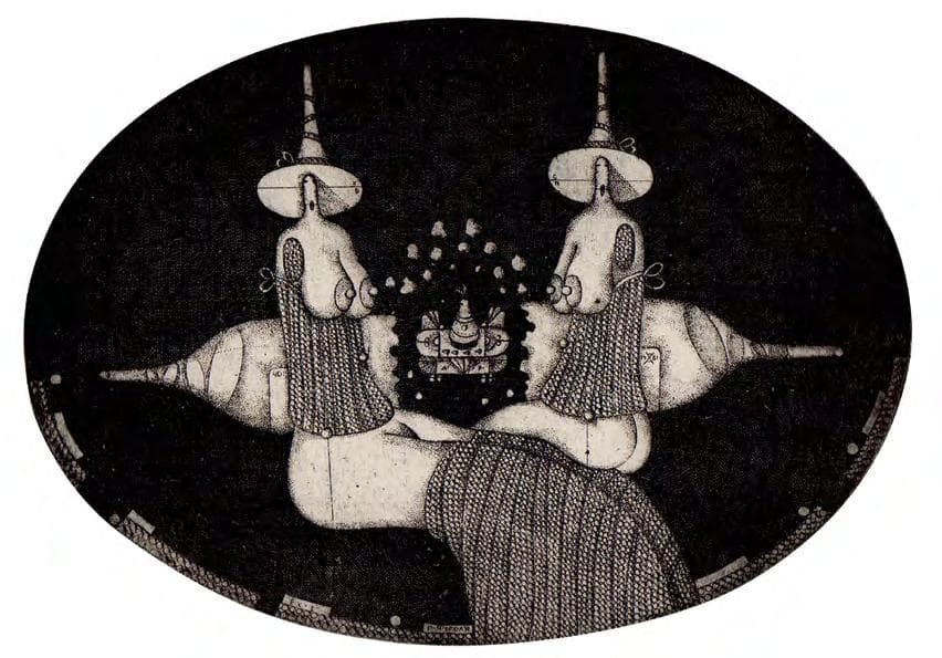 Скілла і Харібда. Ex libris Р. Фіголя. Д. Н. 40 [років].